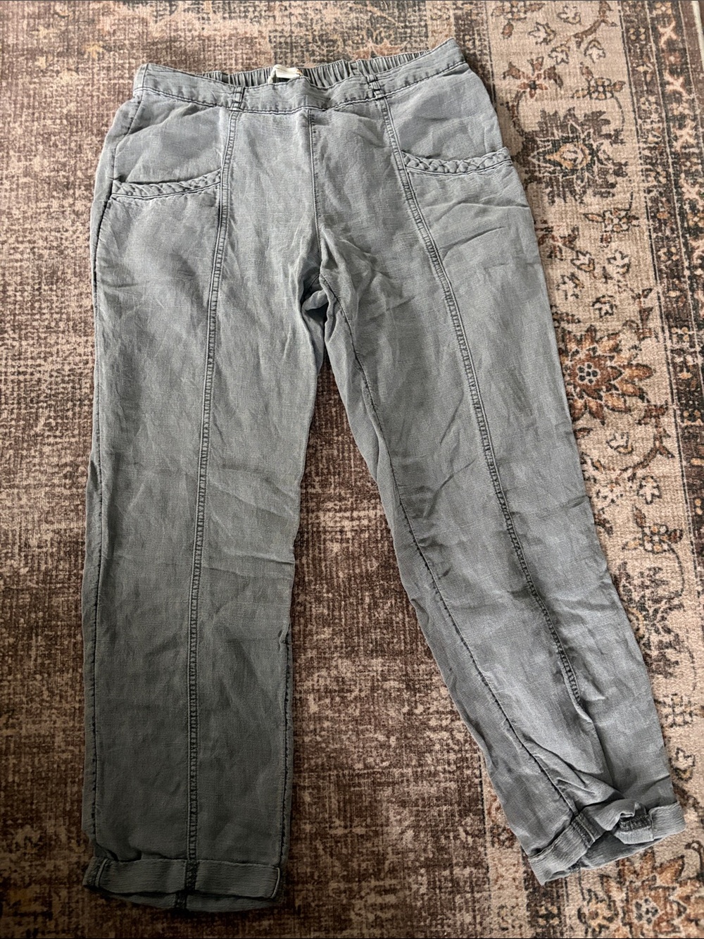 Relaxed linen blend style pants